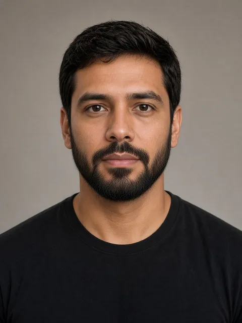 After: full beard rendered on the same face
