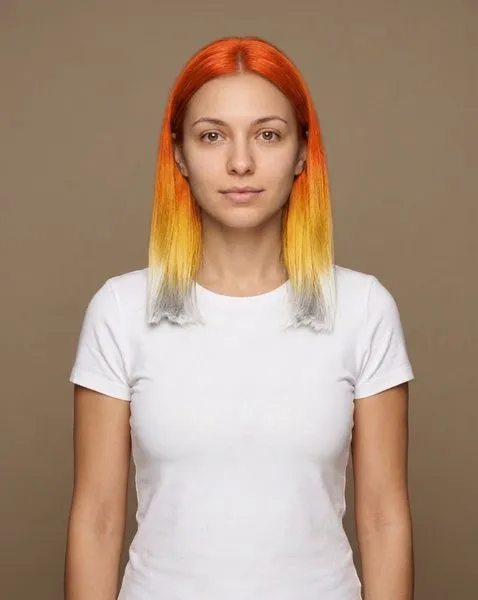 Candy Corn Ombré, a Halloween color look in Hairset