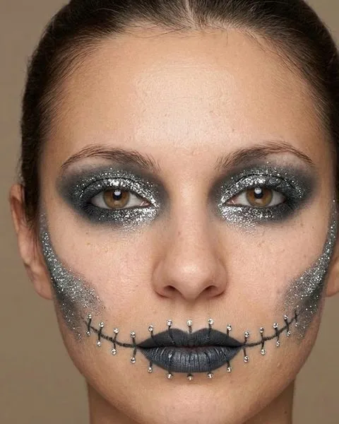 Glam Skull, a Halloween makeup look in Hairset