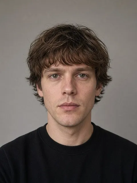 Before: unstyled men’s haircut