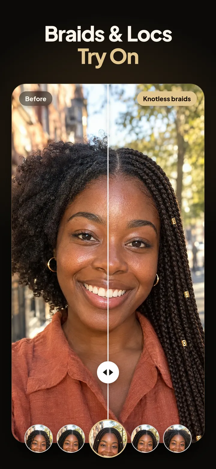 Hairset app screenshot: Braids & locs
